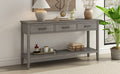 Contemporary 3 Drawer Console Table With 1 Shelf, Entrance Table For Entryway, Hallway, Living Room, Foyer, Corridor Gray Primary Living Space American Design Mdf