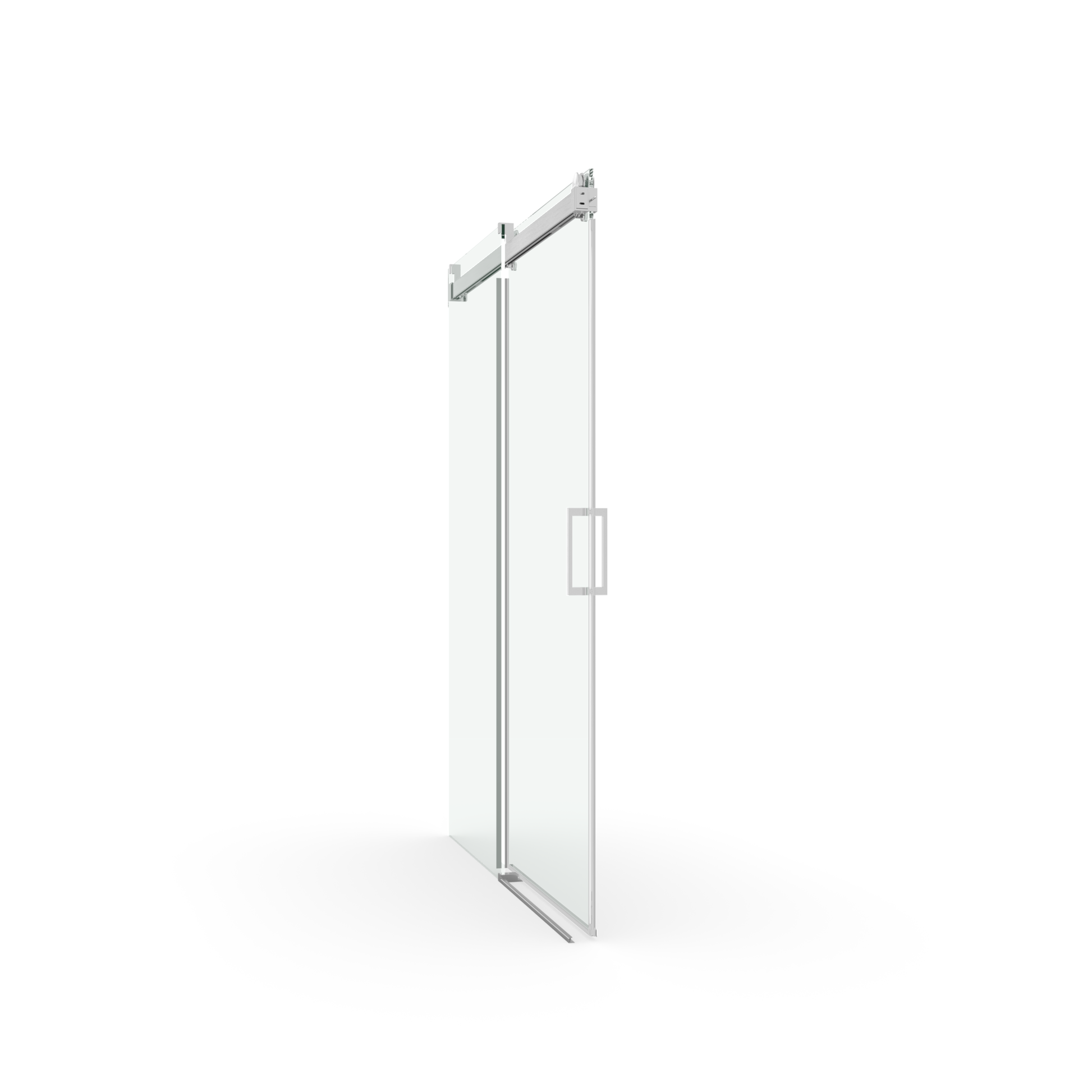 56" 60" W X 76" H Frameless Shower Door Soft Closing Single Sliding, 1 4" 6Mm Tempered Glass With Explosion Proof Coating, 24D01 60Bnx Brushed Nickel Brushed Nickel Tempered Glass