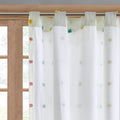 Cotton Jacquard Pom Pom Curtain Panel Only 1 Pc Panel Multi Cotton