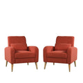 1018 Brown Accent Chair Red Foam Fabric