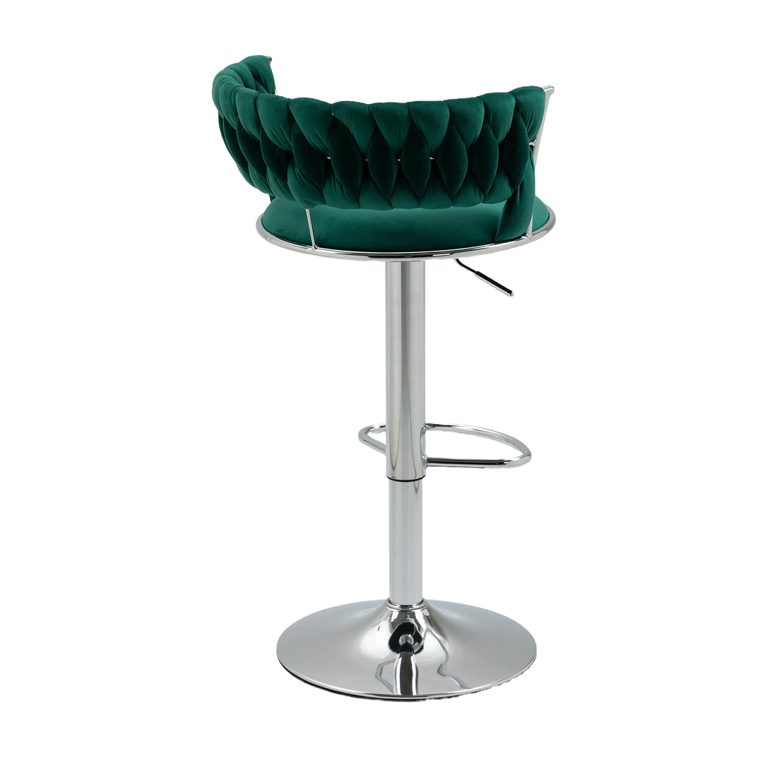 Coolmore Swivel Bar Stools Adjustable Counter Height Chairs With Footrest For Kitchen, Dining Room Emerald Velvet