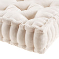 Poly Chenille Square Floor Pillow Cushion Ivory Polyester