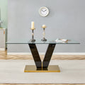 Large Modern Minimalist Rectangular Glass Dining Table For 6 8 With 0.4