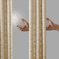 Jacquard Lined Total Blackout Rod Pocket Back Tab Curtain Panel Only 1 Pc Panel Gold Polyester