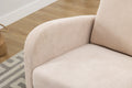 Coolmore Rocking Chair Upholstered Mid Century Modern Rocker Oversized Wingback Armchair For Living Room Beige Linen