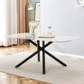 Large Rectangular Imitation Marble Dining Table, 6 8 Seats, 0.39 