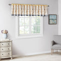 Embroidered Window Valance Yellow 50X18