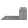 Queen Size Murphy Bed With Rotable Desk, Gray Box Spring Not Required Queen Gray Wood Bedroom Pine Bed Frame Solid Wood Mdf