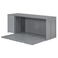 Queen Size Murphy Bed With Rotable Desk, Gray Box Spring Not Required Queen Gray Wood Bedroom Pine Bed Frame Solid Wood Mdf