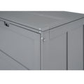 Queen Size Murphy Bed With Rotable Desk, Gray Box Spring Not Required Queen Gray Wood Bedroom Pine Bed Frame Solid Wood Mdf