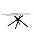 Large Rectangular Imitation Marble Dining Table, 6 8 Seats, 0.39 