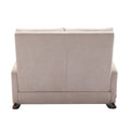 Coolmore Rocking Chair Upholstered Mid Century Modern Rocker Oversized Wingback Armchair For Living Room Beige Linen