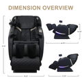 Full Body Massage Chair With Zero Gravity Recliner,With Two Control Panel: Smart Large Screen & Rotary Switch,Spot Kneading And Heating,Airbag Coverage,Suitable For Home Office Black Pu