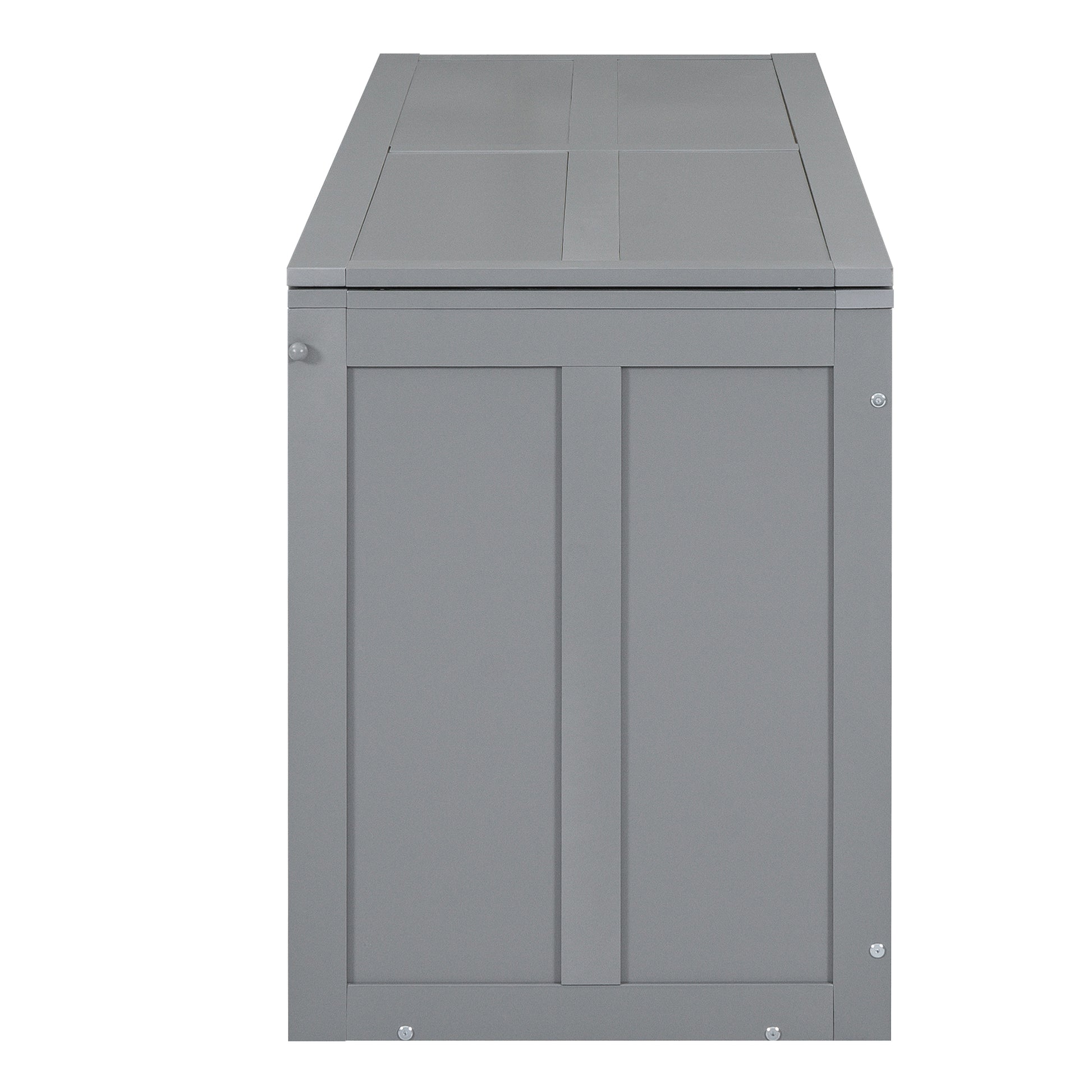 Queen Size Murphy Bed With Rotable Desk, Gray Box Spring Not Required Queen Gray Wood Bedroom Pine Bed Frame Solid Wood Mdf