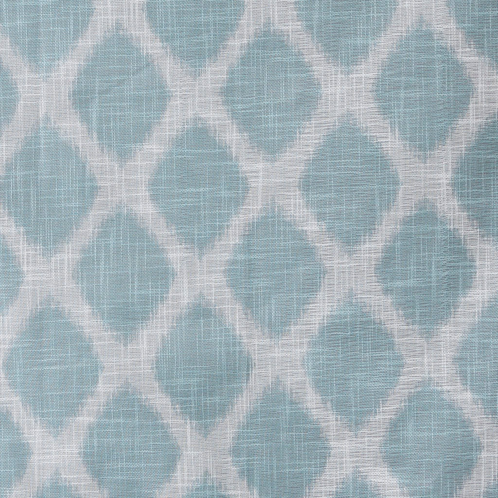 Printed Ikat Blackout Patio Curtain Only 1 Pc Panel Aqua Polyester