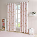 Rainbow With Metallic Printed Total Blackout Curtain Panel Only 1 Pc Panel Pink Polyester