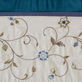 Embroidered Window Valance Navy 50X18