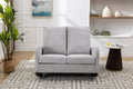 Coolmore Rocking Chair Upholstered Mid Century Modern Rocker Oversized Wingback Armchair For Living Room Light Gray Linen