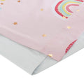 Rainbow With Metallic Printed Total Blackout Curtain Panel Only 1 Pc Panel Pink Polyester