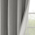 Printed Heathered Blackout Window Patio Panel Grey Polyester