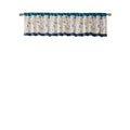 Embroidered Window Valance Navy 50X18