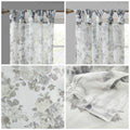 Printed Floral Twist Tab Top Voile Sheer Curtain Only 1 Pc Panel Multicolor Polyester