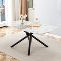 Large Rectangular Imitation Marble Dining Table, 6 8 Seats, 0.39 