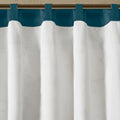 Embroidered Curtain Panel Only 1 Pc Panel Navy Polyester