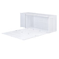 Queen Size Murphy Bed With Rotable Desk, White Box Spring Not Required Queen White Wood Bedroom Pine Bed Frame Solid Wood Mdf
