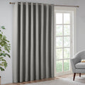 Printed Heathered Blackout Window Patio Panel Grey Polyester