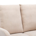 Coolmore Rocking Chair Upholstered Mid Century Modern Rocker Oversized Wingback Armchair For Living Room Beige Linen