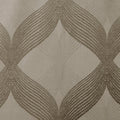 Ogee Knitted Jacquard Total Blackout Curtain Panel Only 1 Pc Panel Taupe Polyester