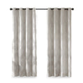 Ogee Knitted Jacquard Total Blackout Curtain Panel Only 1 Pc Panel Ivory Polyester