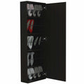 Cornwall 2 Piece Bedroom Set, Wall Mounted Shoe Rack And Dresser, Black, Mirror And Pine Black Bedroom Engineered Wood