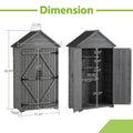 Outdoor Storage Cabinet, Garden Wood Tool Shed, Outside Wooden Shed Closet With Shelves And Latch For Yard 39.56
