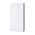 Augusta 3 Door Wardrobe With Hanging Rod White White Engineered Wood