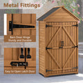 Outdoor Storage Cabinet, Garden Wood Tool Shed, Outside Wooden Shed Closet With Shelves And Latch For Yard 39.56