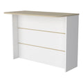 White And Light Pine 3 Tier Shelf Kitchen Island White Engineered Wood