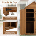 Outdoor Storage Cabinet, Garden Wood Tool Shed, Outside Wooden Shed Closet With Shelves And Latch For Yard 39.56