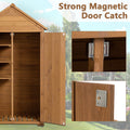 Outdoor Storage Cabinet, Garden Wood Tool Shed, Outside Wooden Shed Closet With Shelves And Latch For Yard 39.56