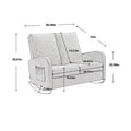 Coolmore Rocking Chair Upholstered Mid Century Modern Rocker Oversized Wingback Armchair For Living Room Beige Linen