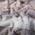 Oversized Faux Fur Throw Grey Cotton