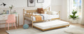 Daybed, Sofa Bed Metal Framed With Trundle Twin Size, Golden, 77'' L X 40.6'' W X 14.5''H Twin Golden Steel