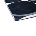 Silver Foil Abstract 2 Piece Canvas Wall Art Set Navy Mdf