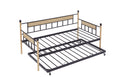 Daybed, Sofa Bed Metal Framed With Trundle Twin Size, Black, 77''L X 40.6'' W X 14.5'' H Twin Black Steel
