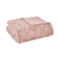 Oversized Faux Fur Throw Blush Polyester