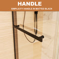 60 In. W X 74 In. H Shower Door In Matte Black With 5 16 In. 8 Mm Clear Glass Matte Black Aluminium