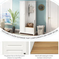 Stylish Design Hall Tree With Flip Up Bench, Minimalist Hallway Shoe Cabinet With Adjustable Shelves, Multifunctional Furniture With Hanging Hooks For Entryways, Mudroom, White High Back White
