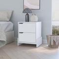 Ralston 2 Drawer Nightstand In White White Engineered Wood