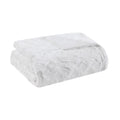 Oversized Faux Fur Throw White Polyester